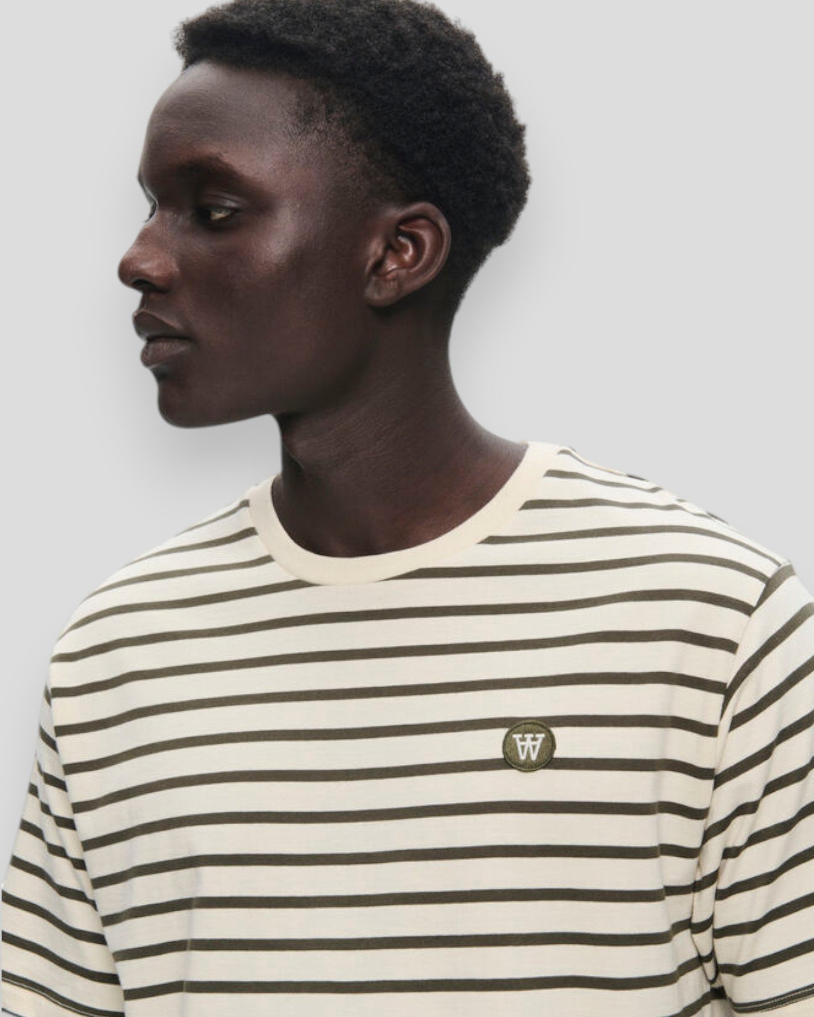 Ace Stripe Tee - Grape Leaf