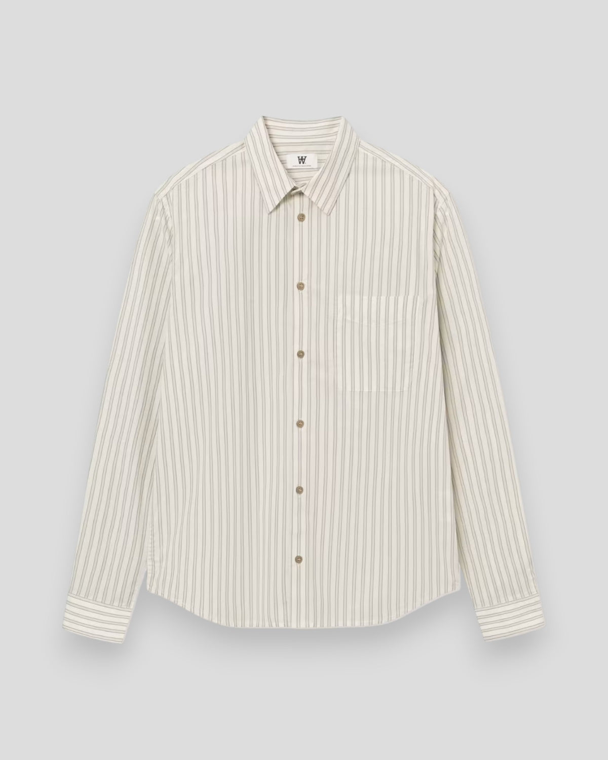 Adrian Shirt - Silver Birch Stripe