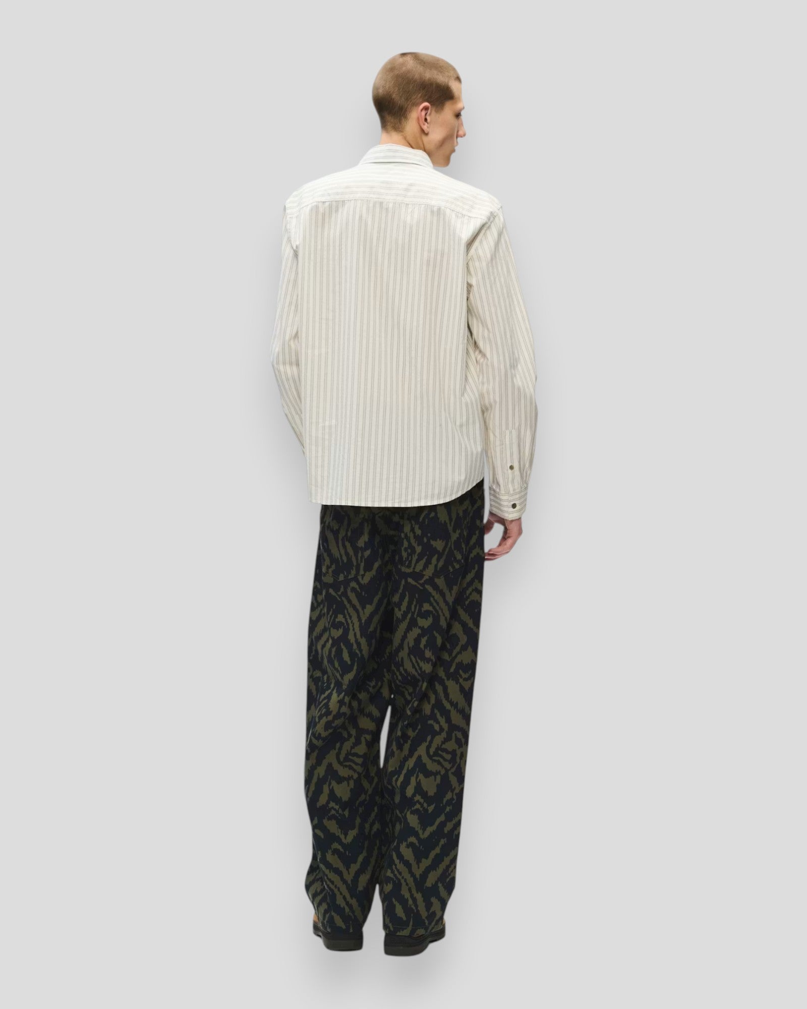 Adrian Shirt - Silver Birch Stripe
