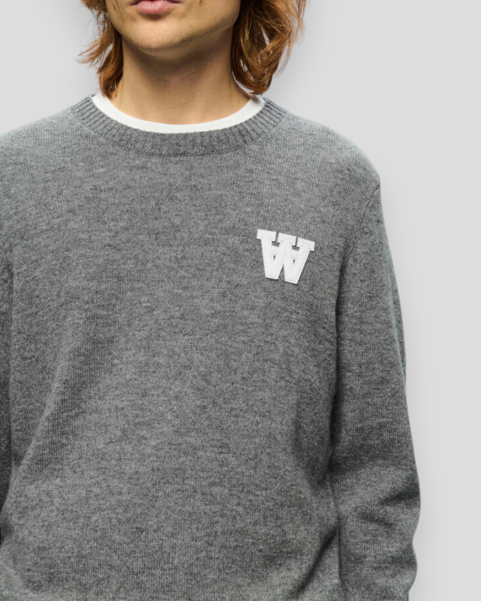 Tay L Pullover - Light Melange Grey