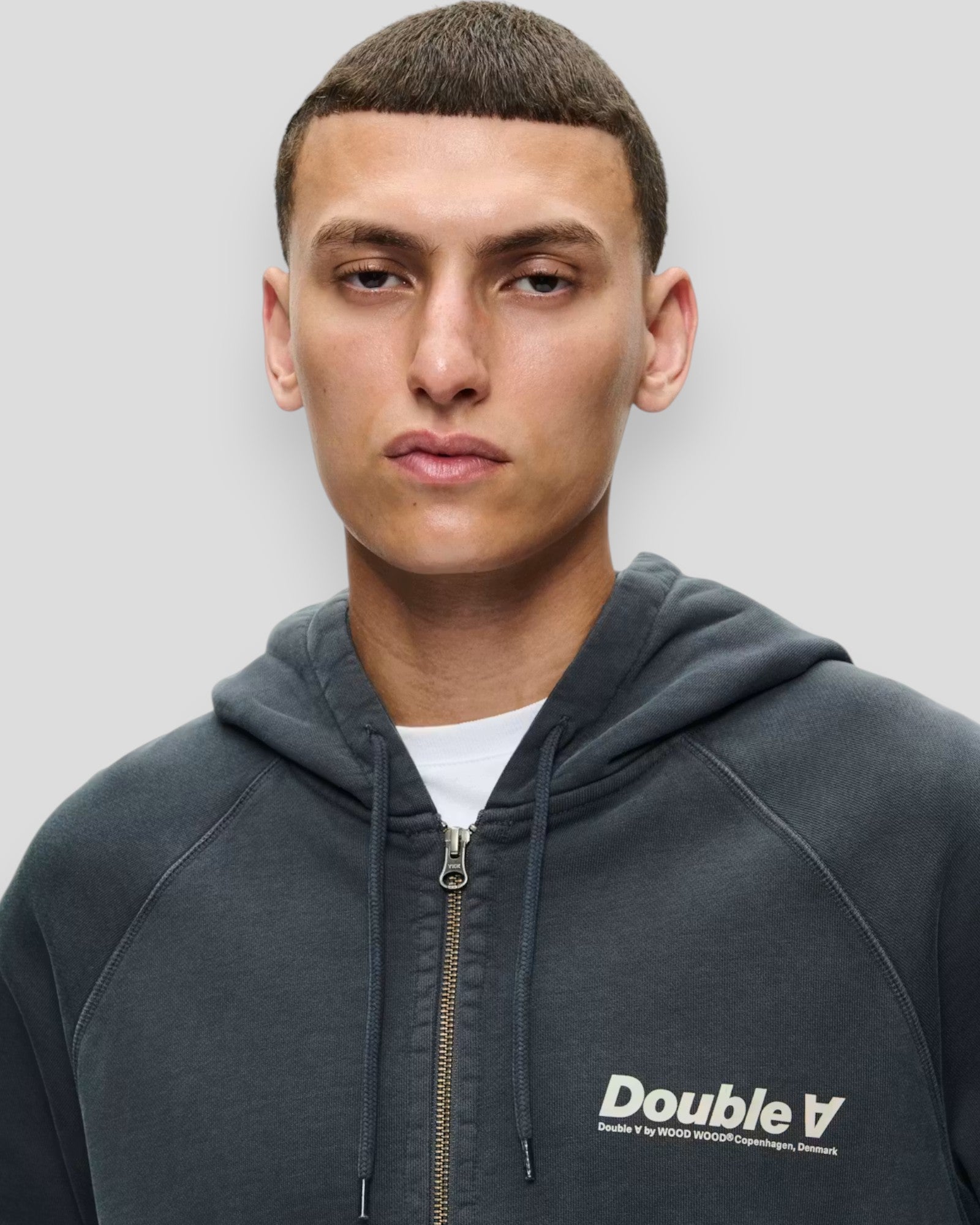 Sven Zipper Hoodie - Washed Black