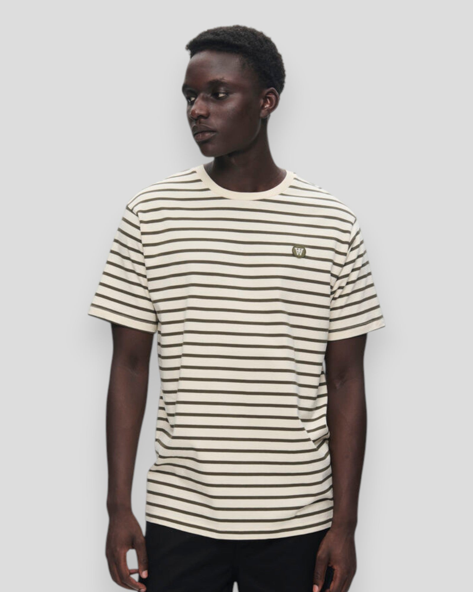 Ace Stripe Tee - Grape Leaf