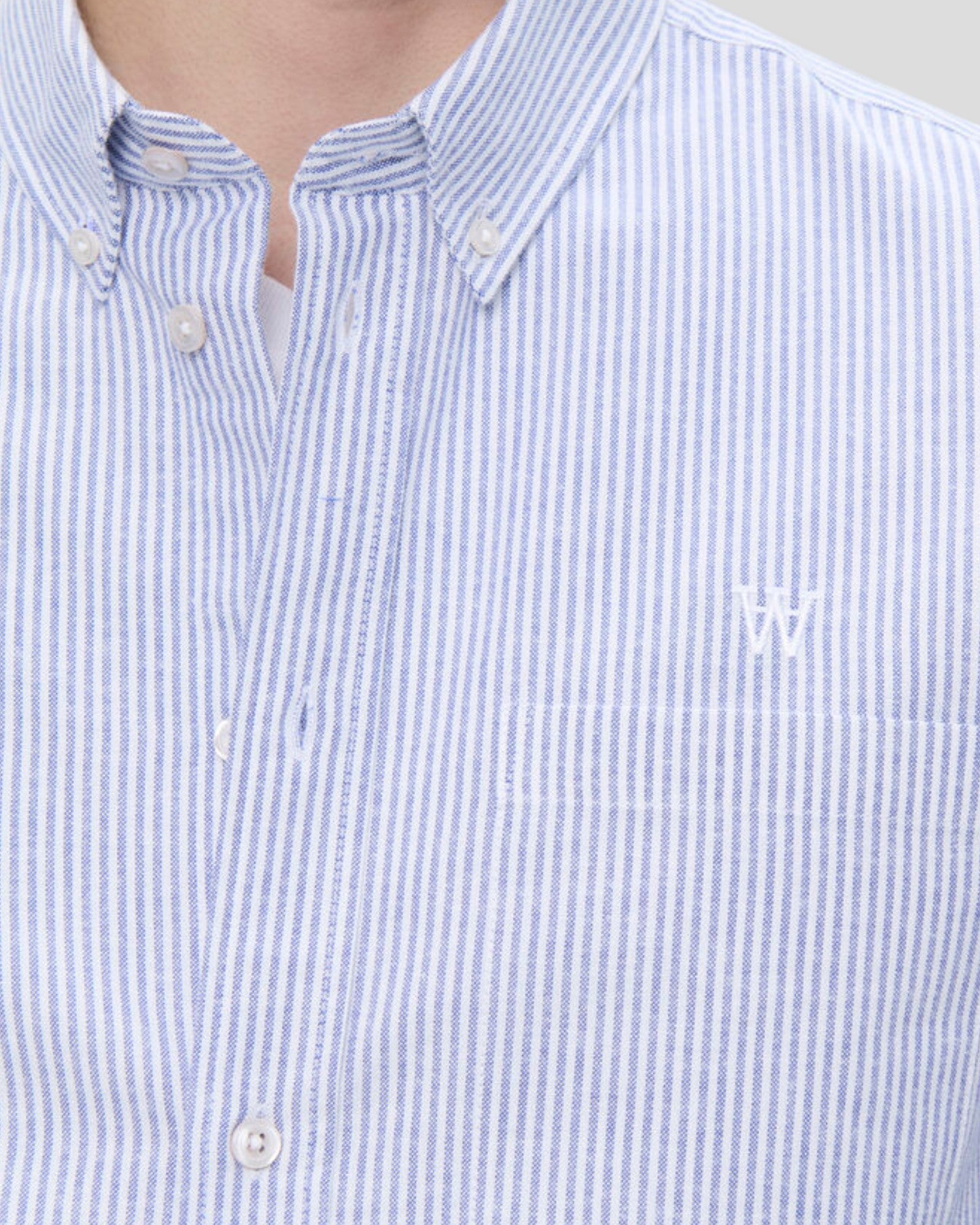 Adam Shirt - Blue + White Stripe