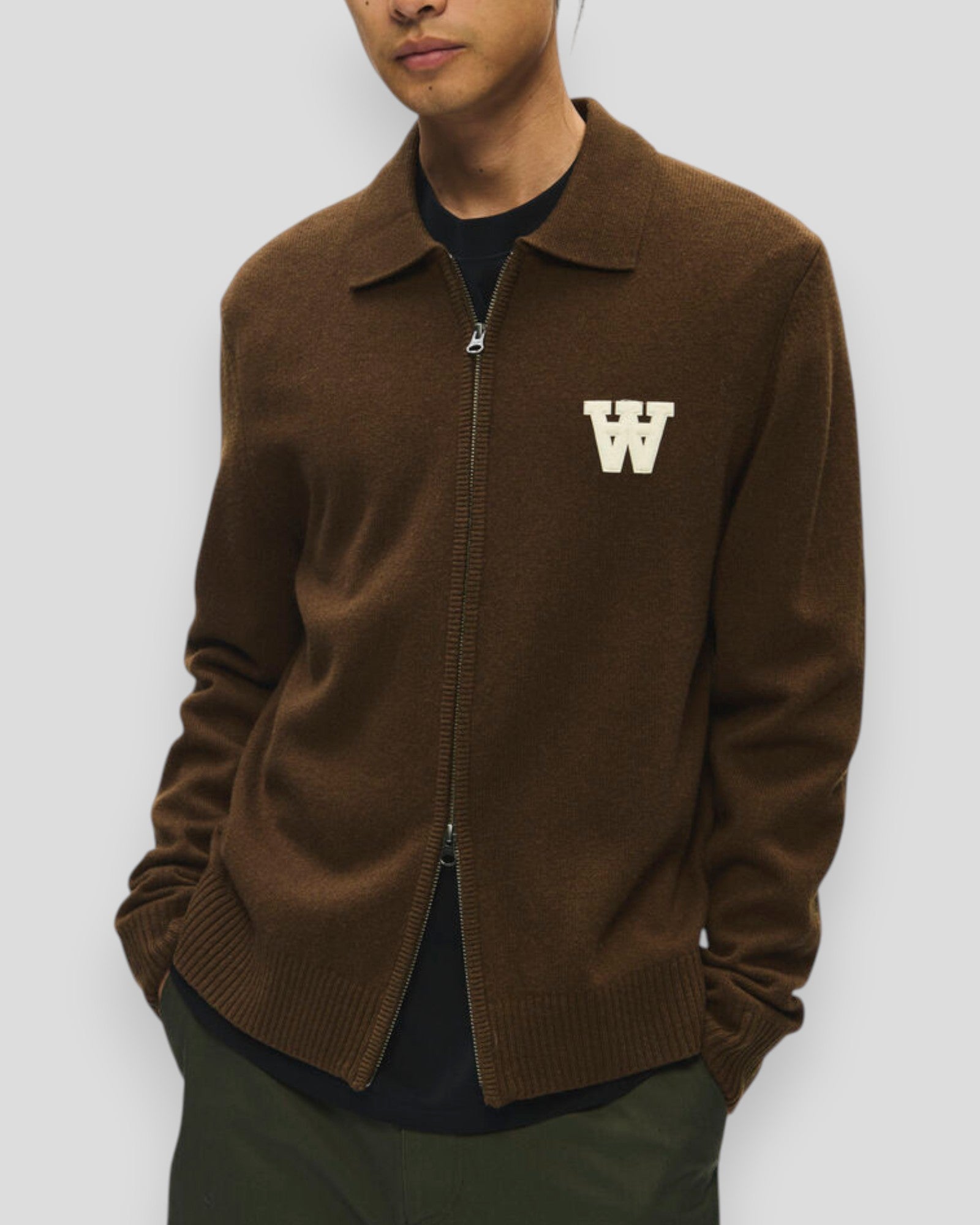 Tay Zipper Cardigan - Desert Palm