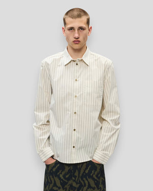 Adrian Shirt - Silver Birch Stripe
