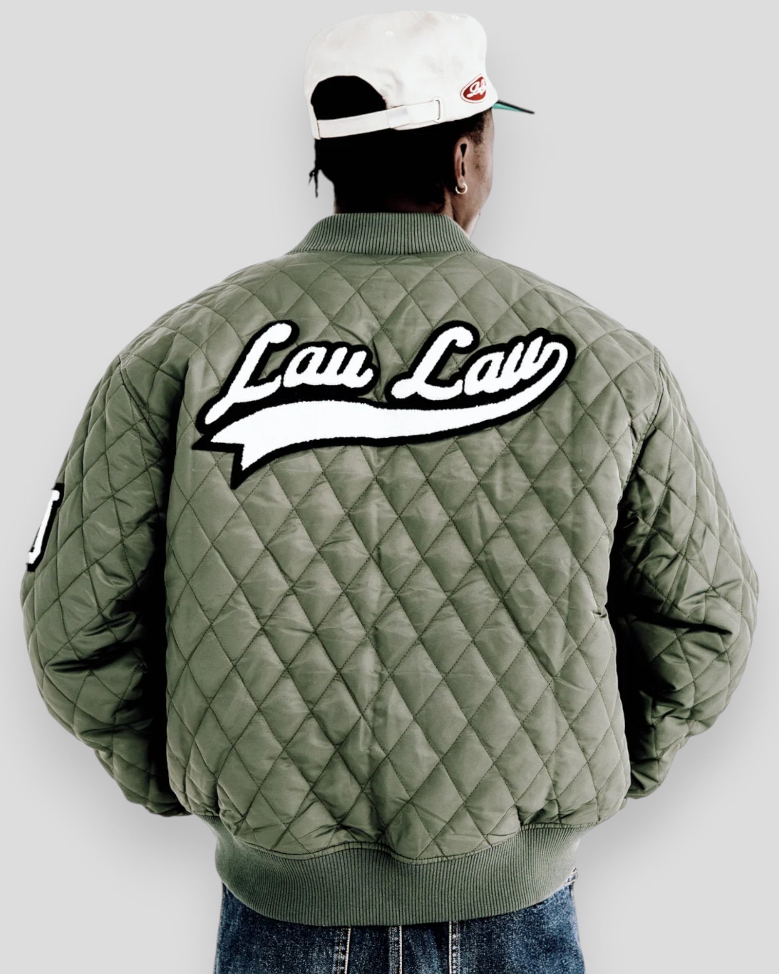 Quilted Varsity Jacket - Green