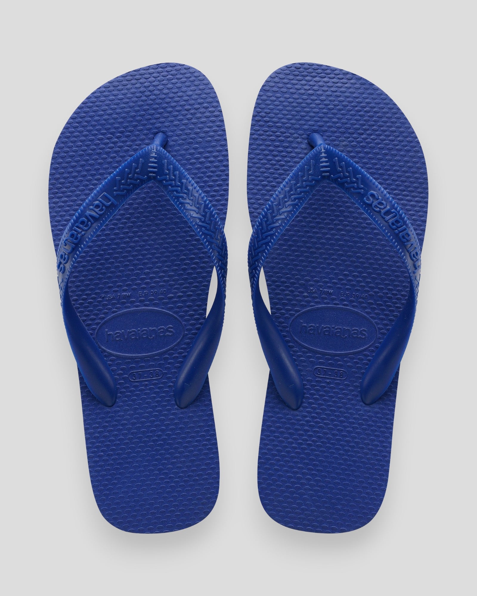 Havaianas marineblå damesandaler med flad hæl og justerbar rem, sommerlig og komfortabel sandal til kvinder