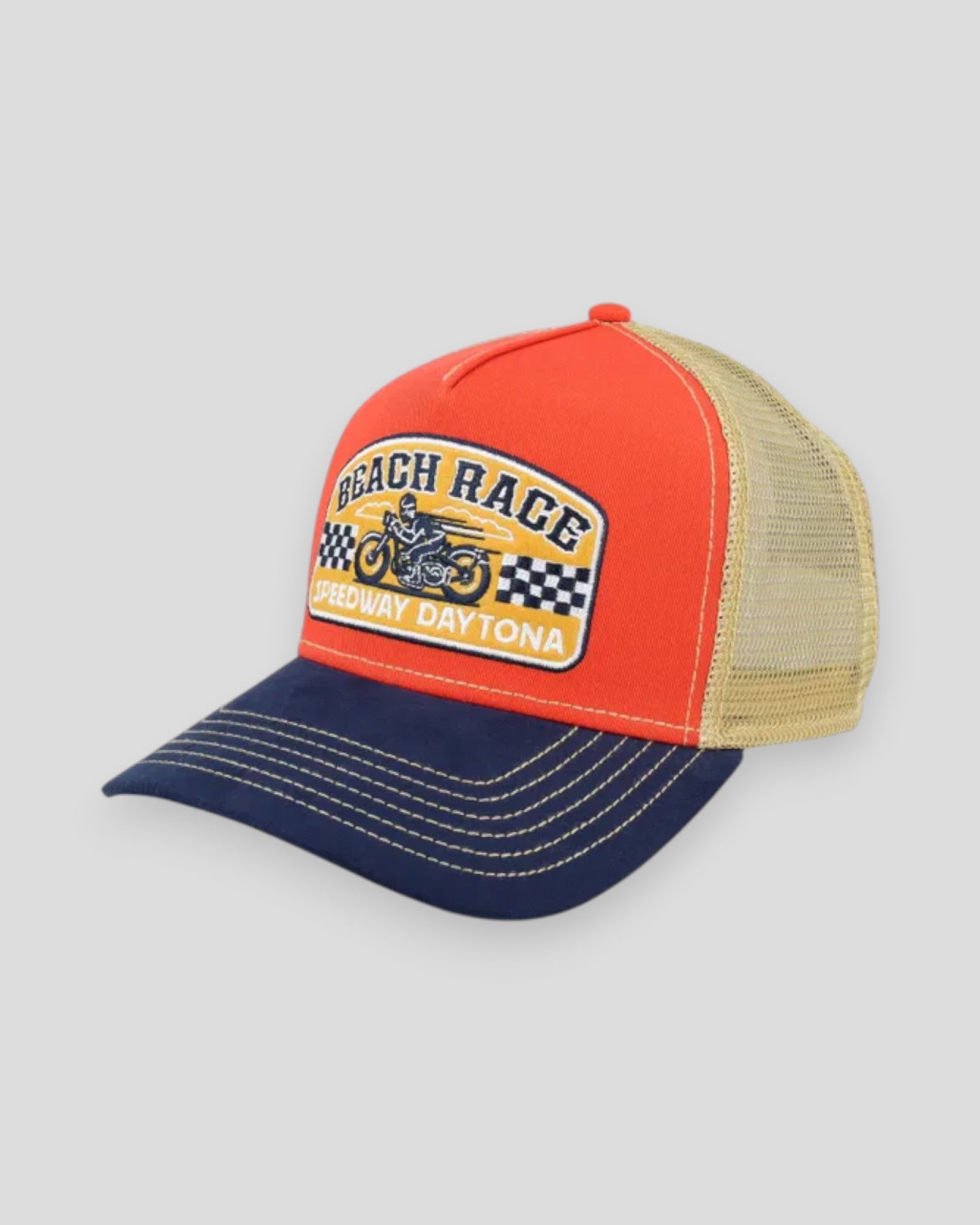 Trucker Cap Beach Race - Red/Stone/Navy