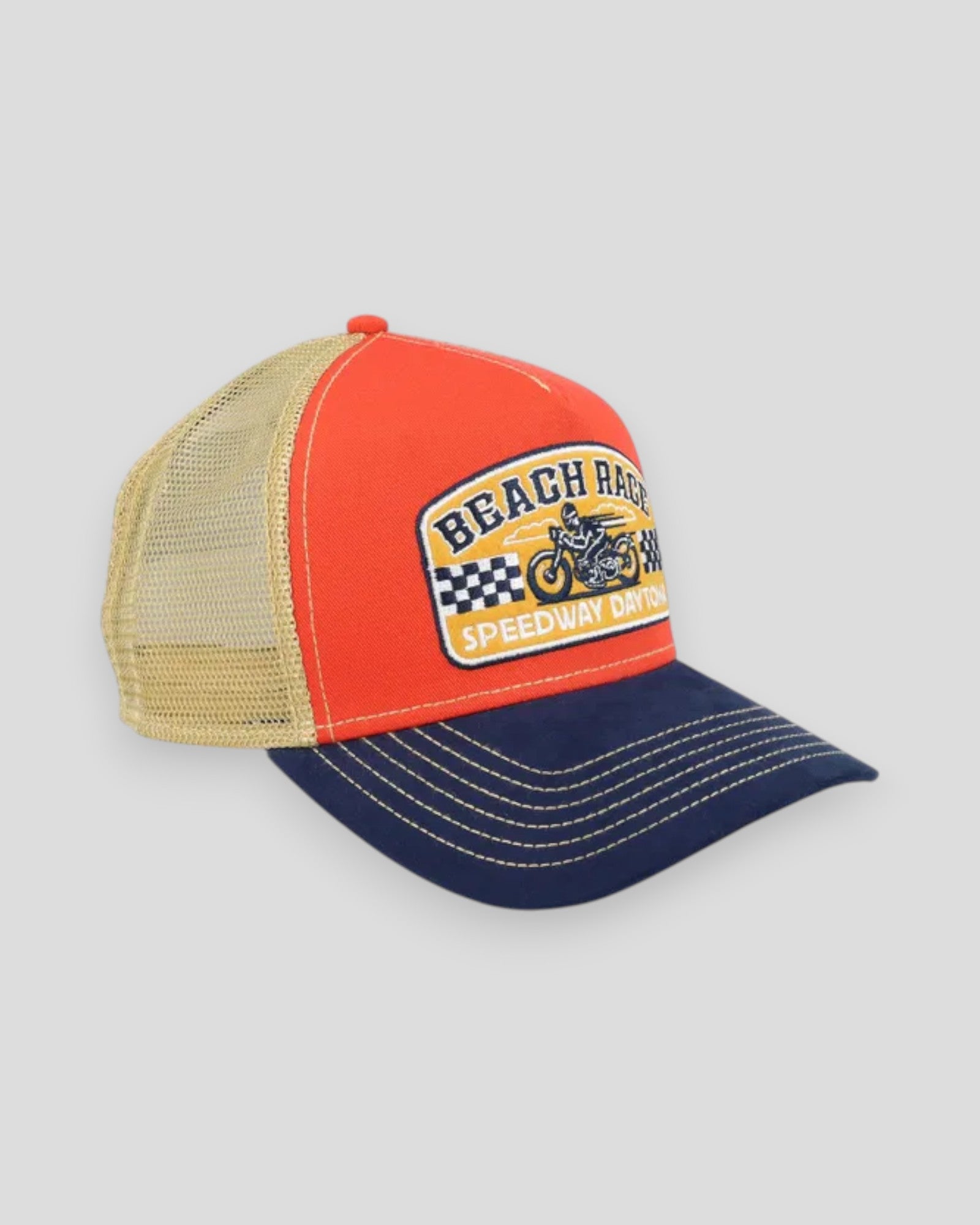 Trucker Cap Beach Race - Red/Stone/Navy