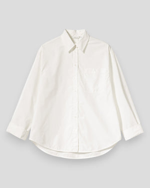 White N-Marlon women's shirt by Noella, featuring a stylish fit and soft fabric, displayed on a hanger.