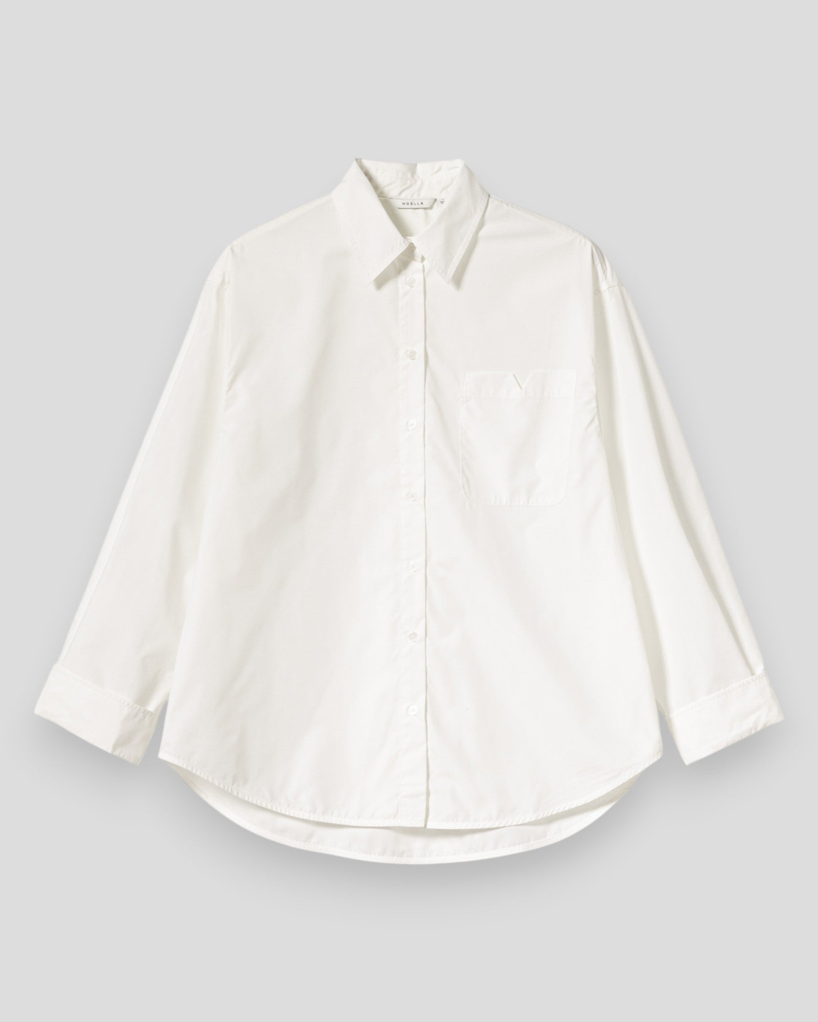White N-Marlon women's shirt by Noella, featuring a stylish fit and soft fabric, displayed on a hanger.