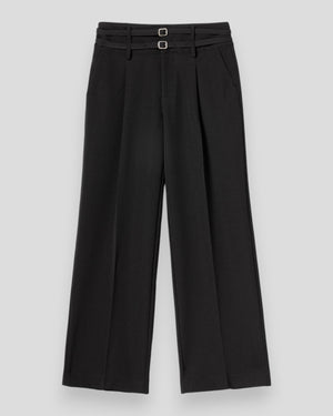 Sort dame bukser N-Darryl HW Pants fra Noella, blødt stof og afslappet pasform, vist i billedet.
