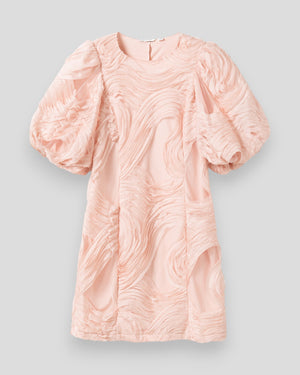 Noella N-Michaela dress in baby pink, featuring soft fabric and a stylish design, shown on a hanger.