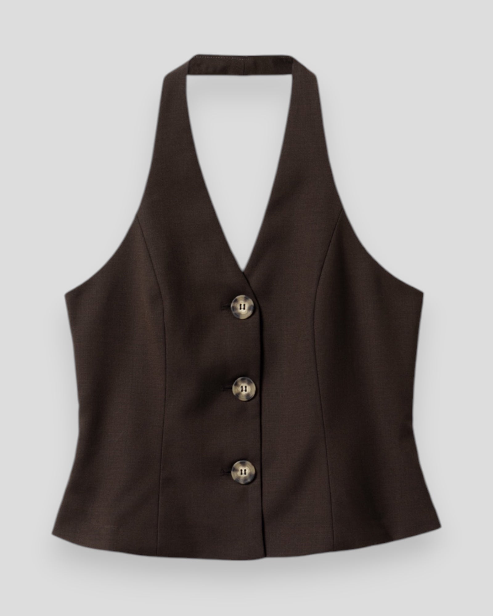 Noella N-Martina vest til kvinder i chokoladefarve, blødt top med enkel stil og komfort.