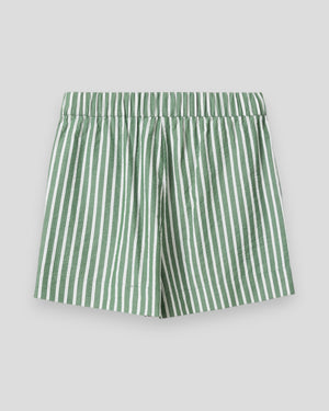 Noella N-Layne MW shorts i Drayton Green-stribe, dameshorts med flatterende pasform og grønne striber, perfekt til sommerbrug