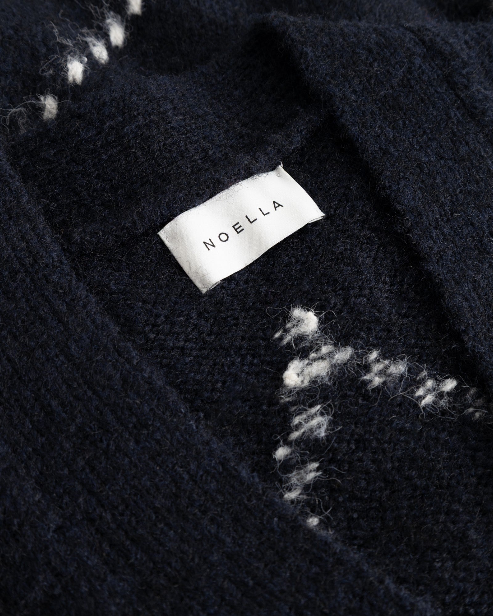 Noella women's knit cardigan in navy mix, featuring a cozy design and open front style, perfect for layering.