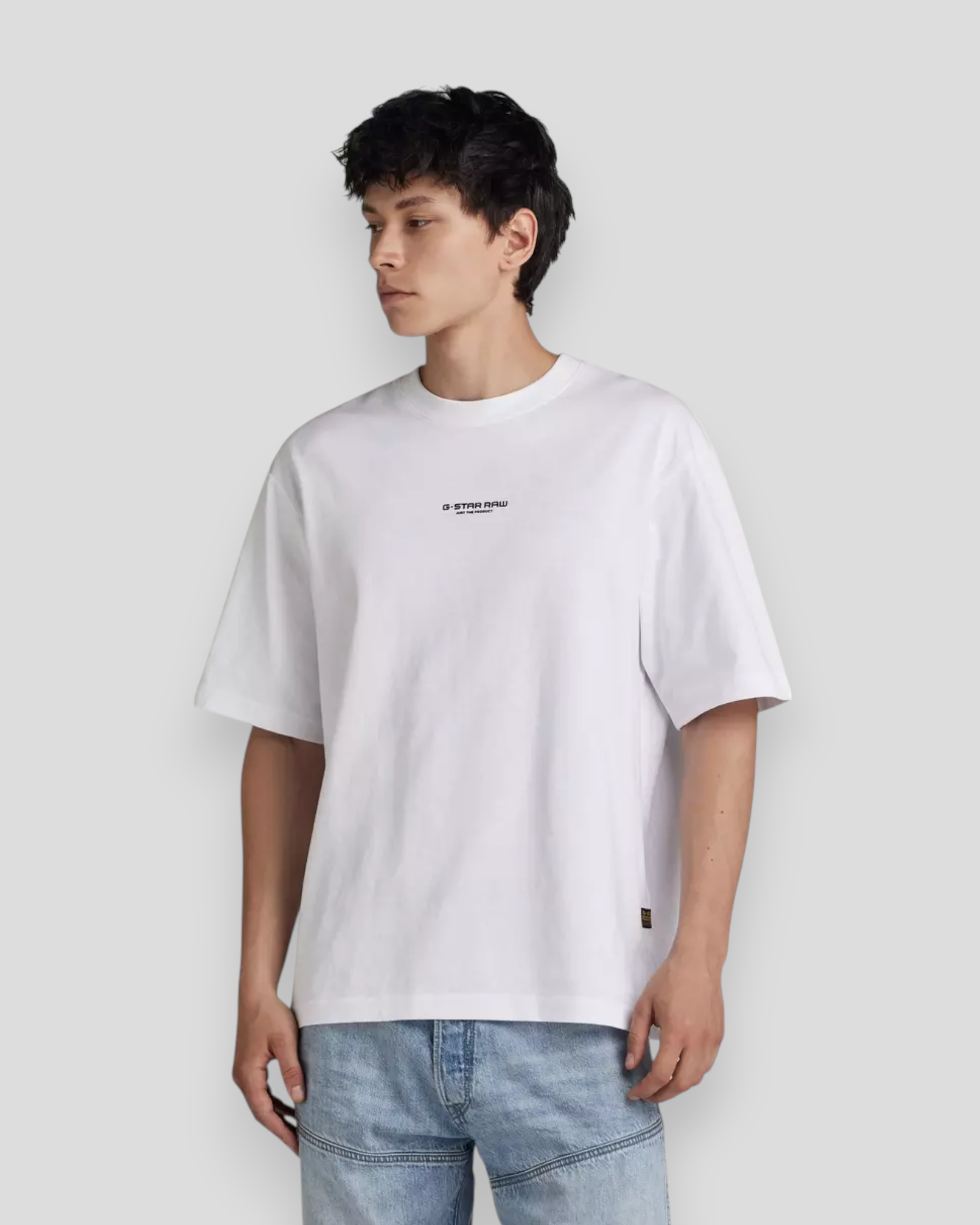 Center Chest Boxy Tee - White