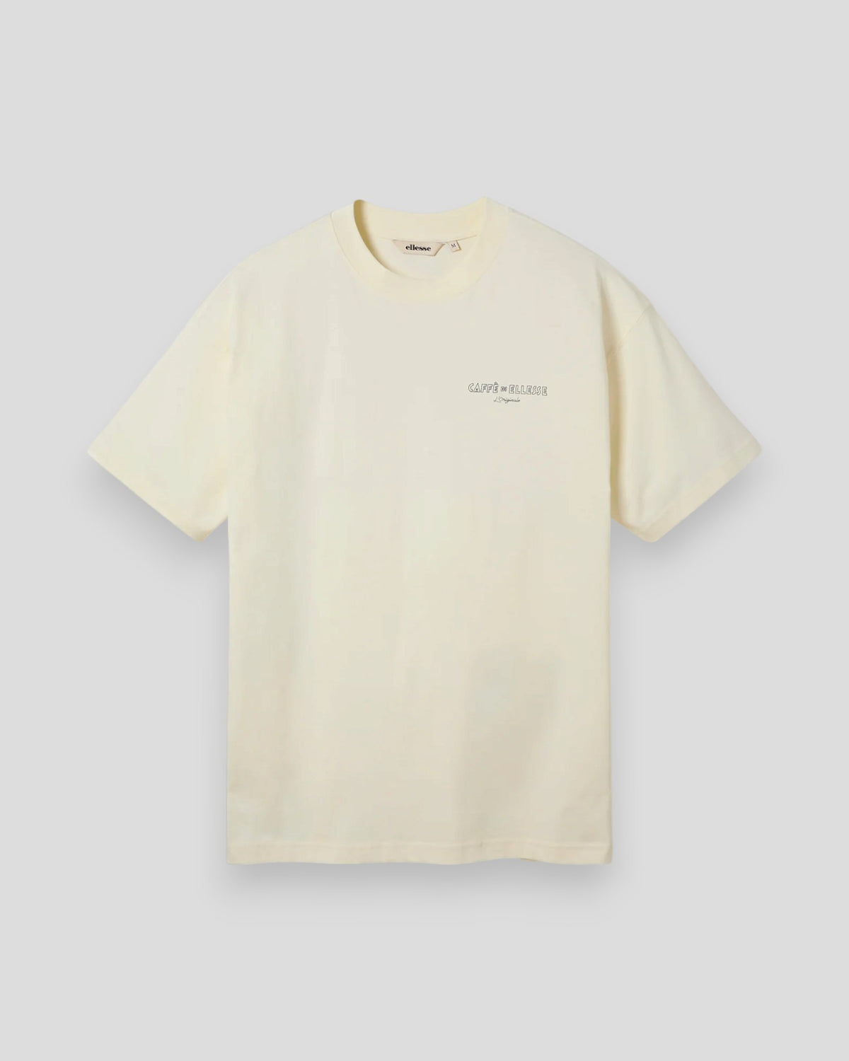 Ellesse Deca Tee i ecru – klassisk T-shirt med rund hals og korte ærmer