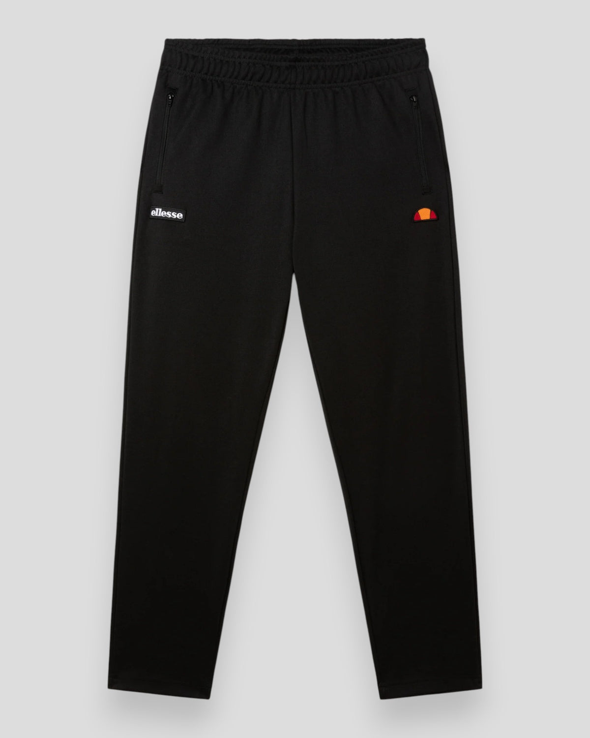 Ellesse Bertoni track pants i sort med elastisk talje og afslappet pasform
