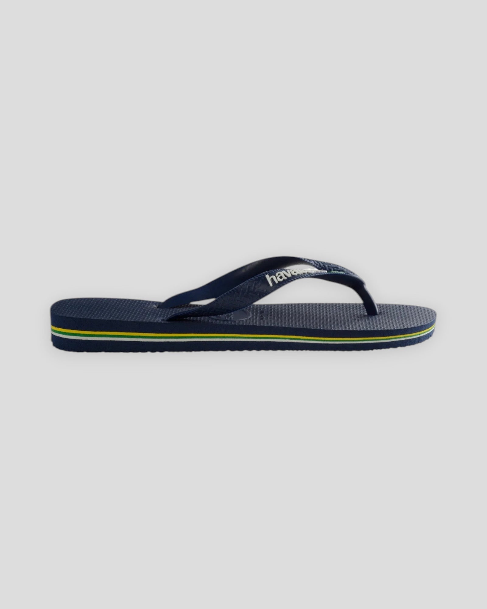 Havaianas Hav. Brasil Logo 0555 herresandaler i navy blå med logo på stropperne.