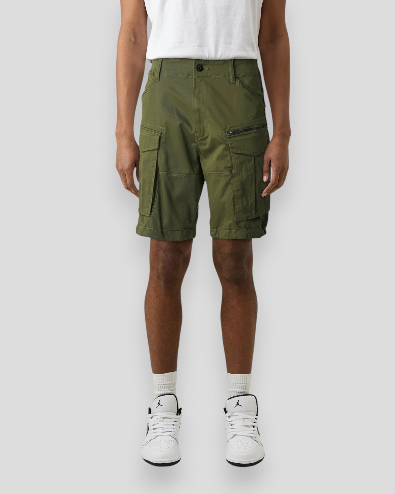 Rovic Zip Relaxed Shorts - Sage