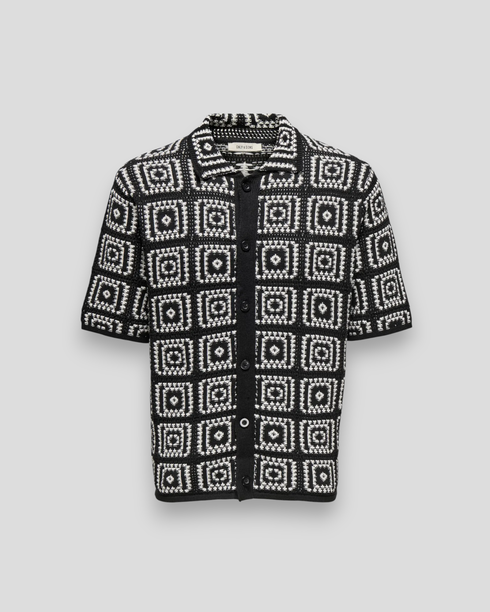 Bart Relaxed 5 SS Shirt Knit - Black/Egret