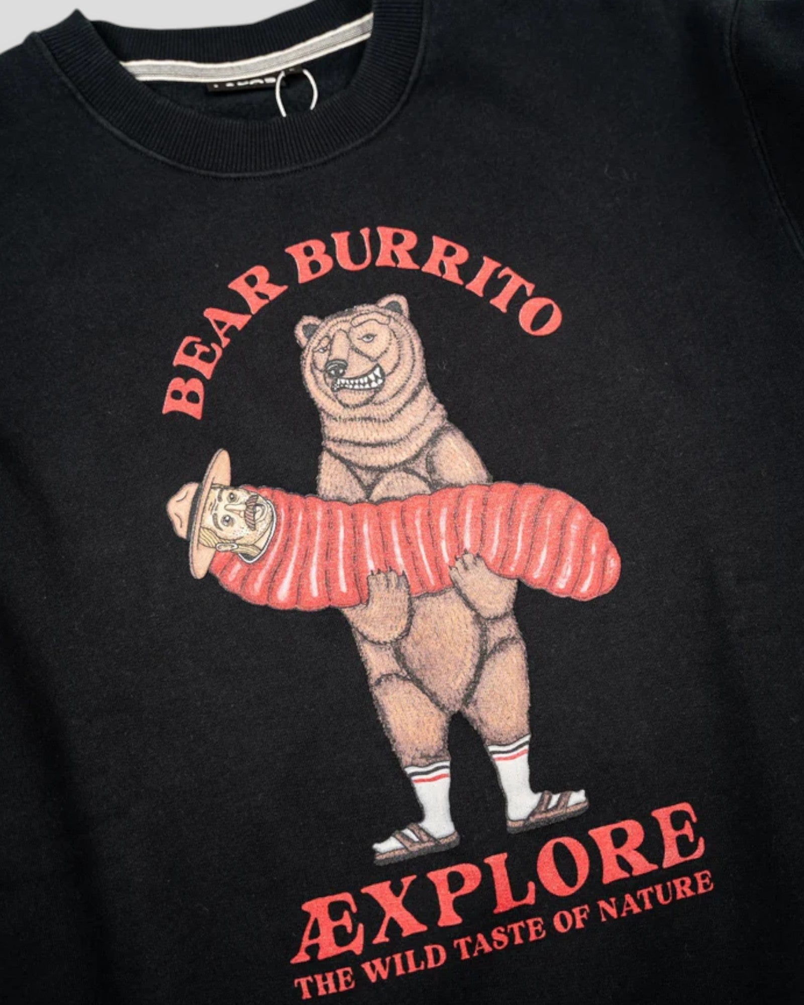 Bear Burrito Crewneck - Moonless Night