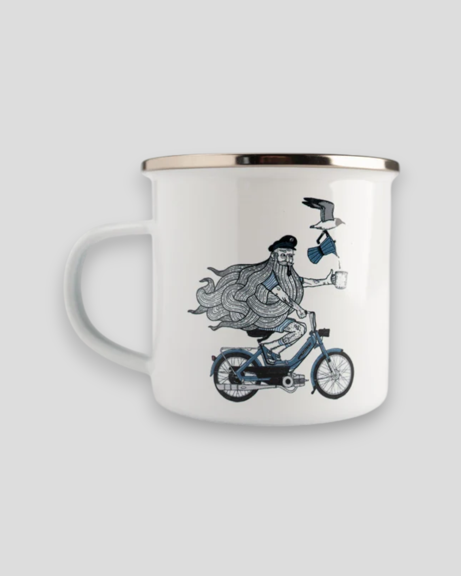 Coffee On The Go Emaljekrus - White