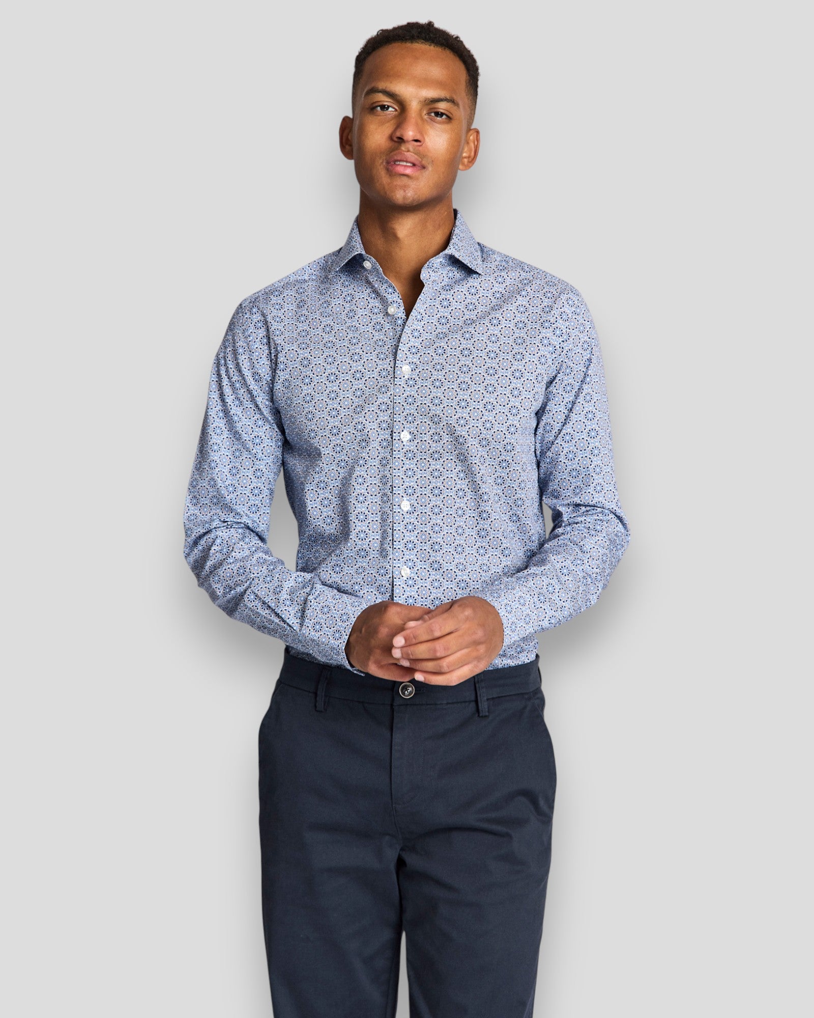 Abutovic Slim Fit Shirt - Blue