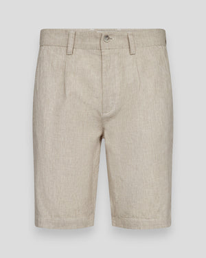 Beige og hvide Darion regular fit shorts fra Bruun & Stengade, casual og komfortable shorts til hverdag.