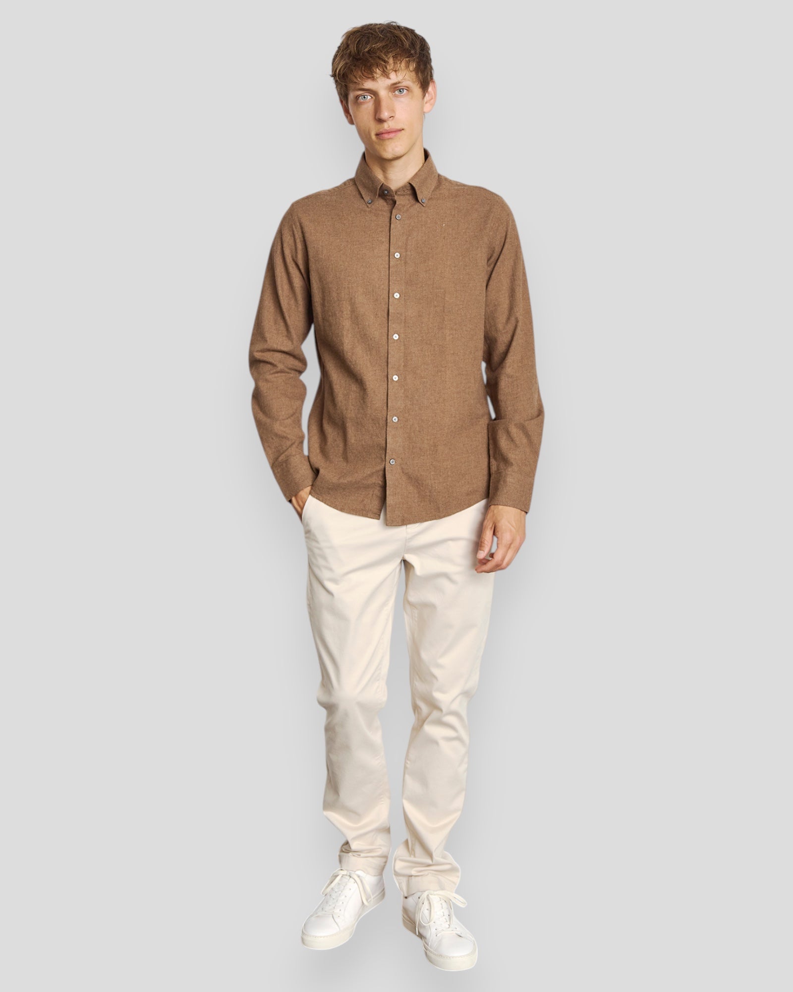 Faruk Casual Modern Fit Shirt - Brown