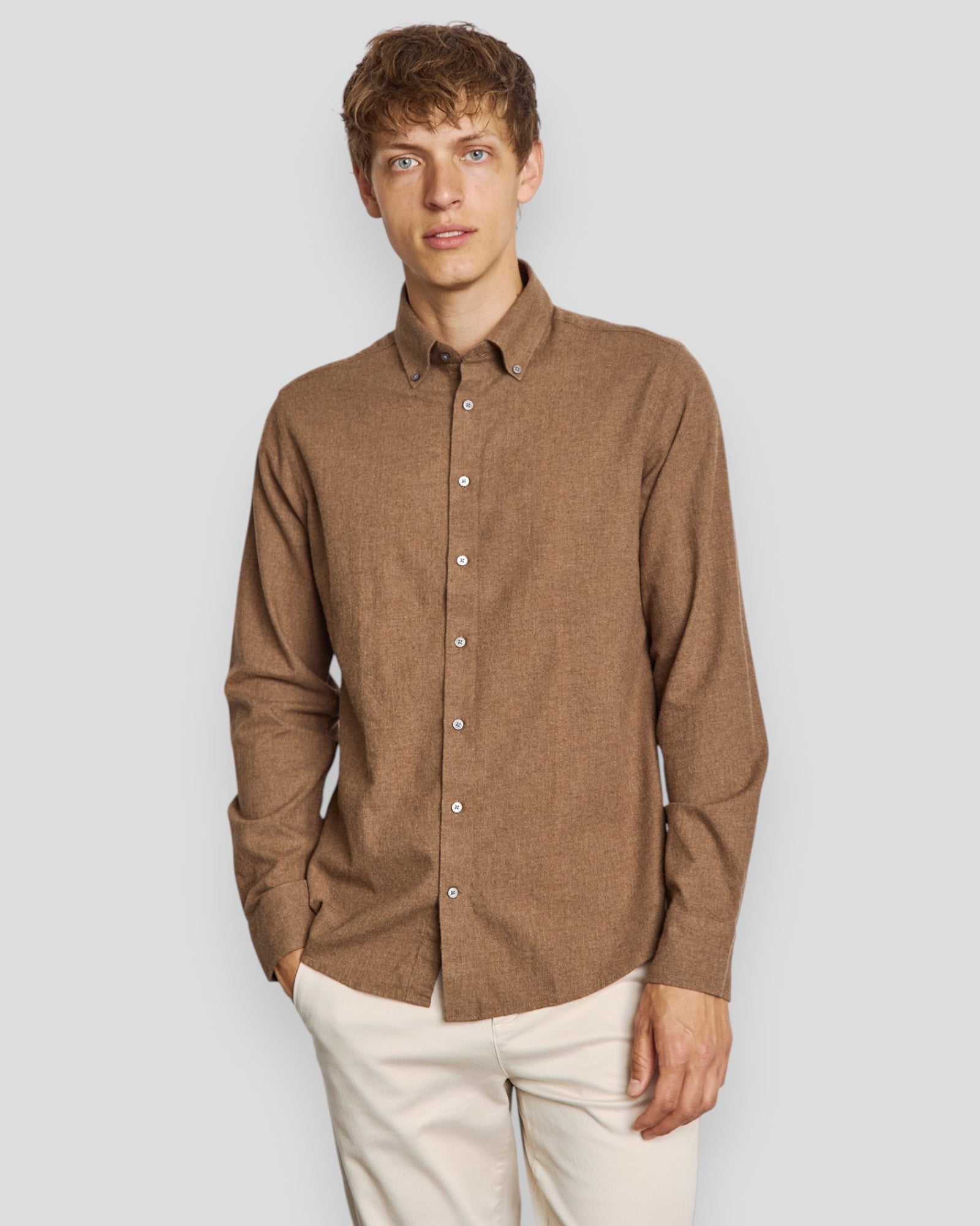 Faruk Casual Modern Fit Shirt - Brown