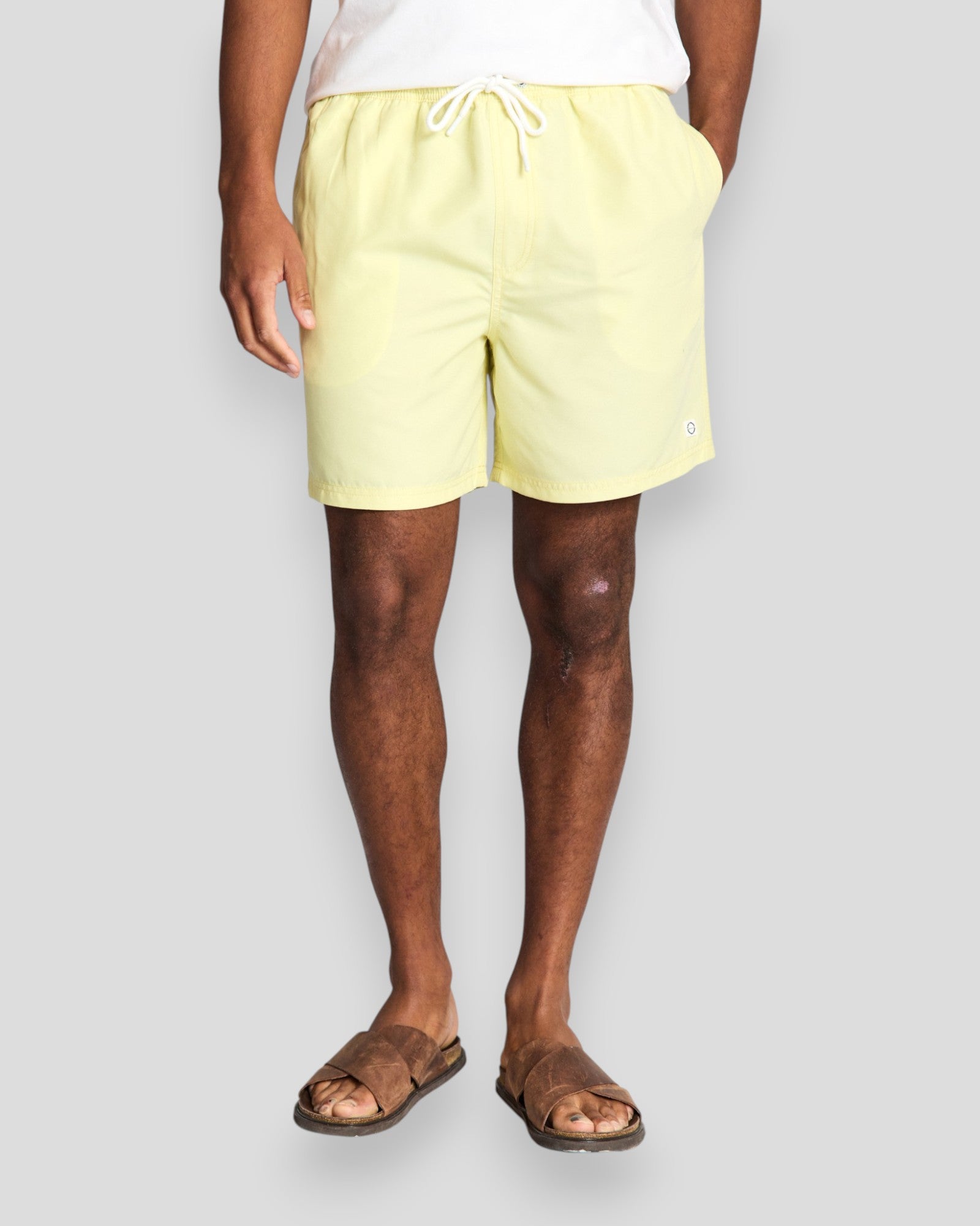 Havana Regular Fit swim shorts i lemonade farve fra Bruun & Stengade, afslappet pasform og behageligt materiale.