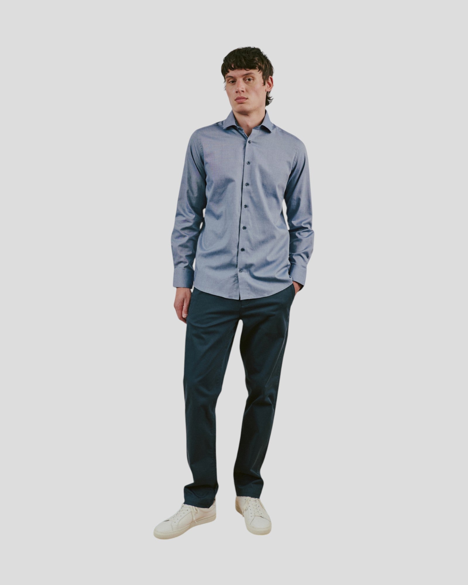 Jussi Modern Fit Shirt - Navy