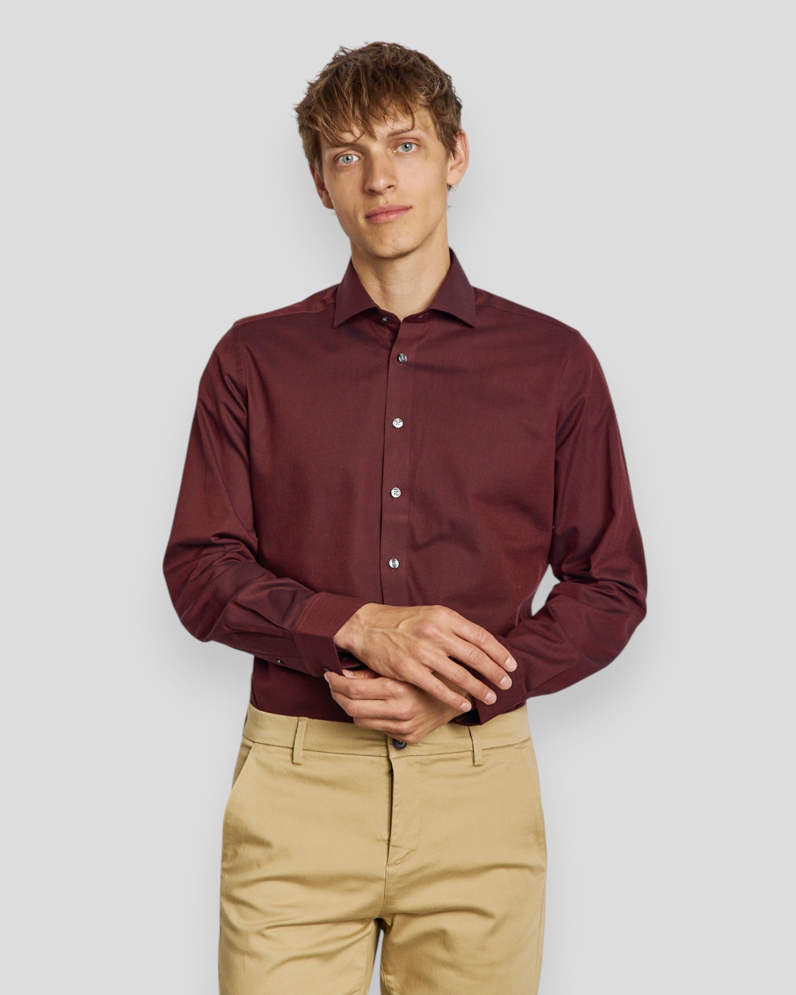 Manny Modern Fit Shirt - Burgundy