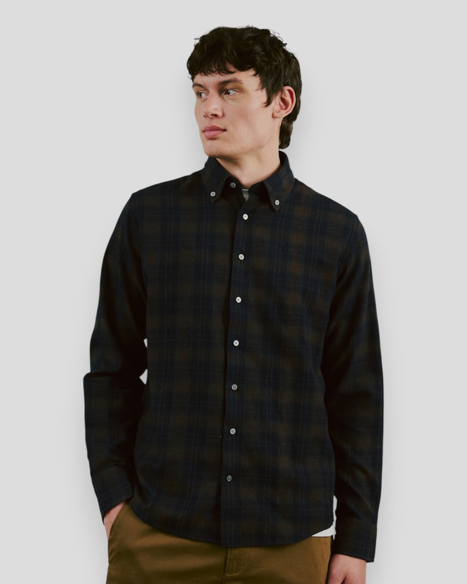 Norodom Casual Modern Fit Shirt - Brown