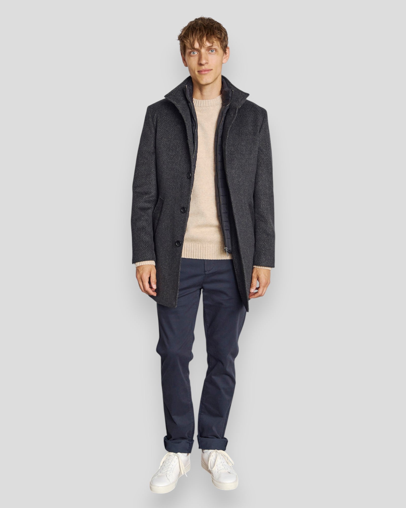 Ontario Slim Fit Coat - Dark Grey
