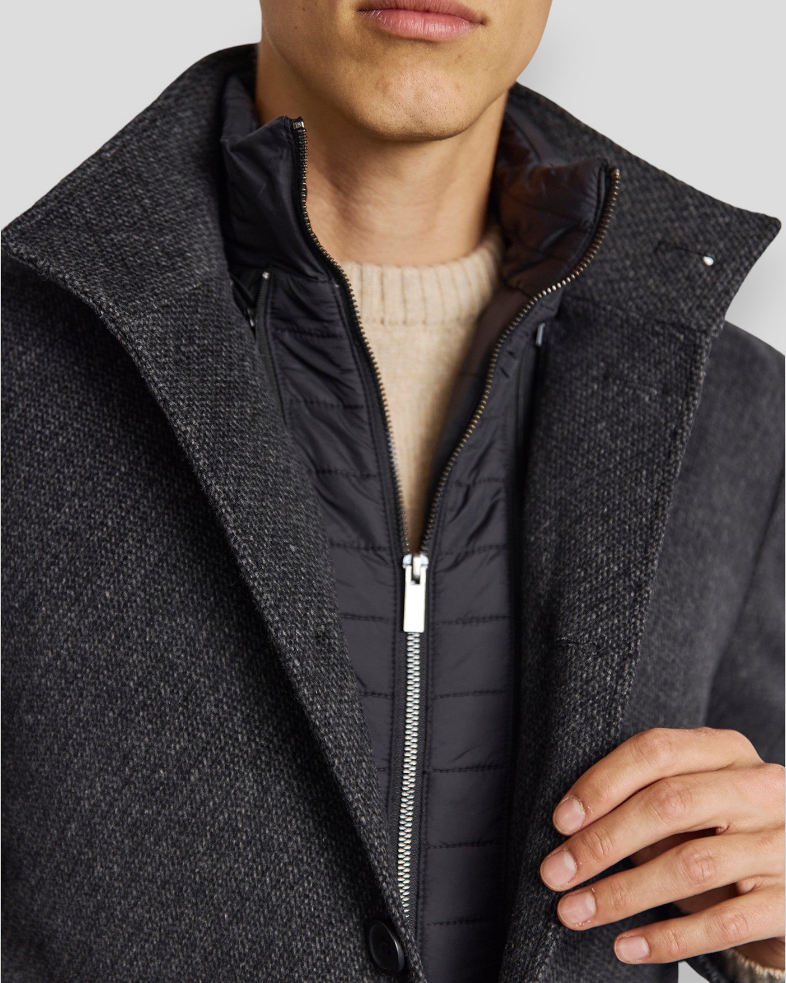 Ontario Slim Fit Coat - Dark Grey