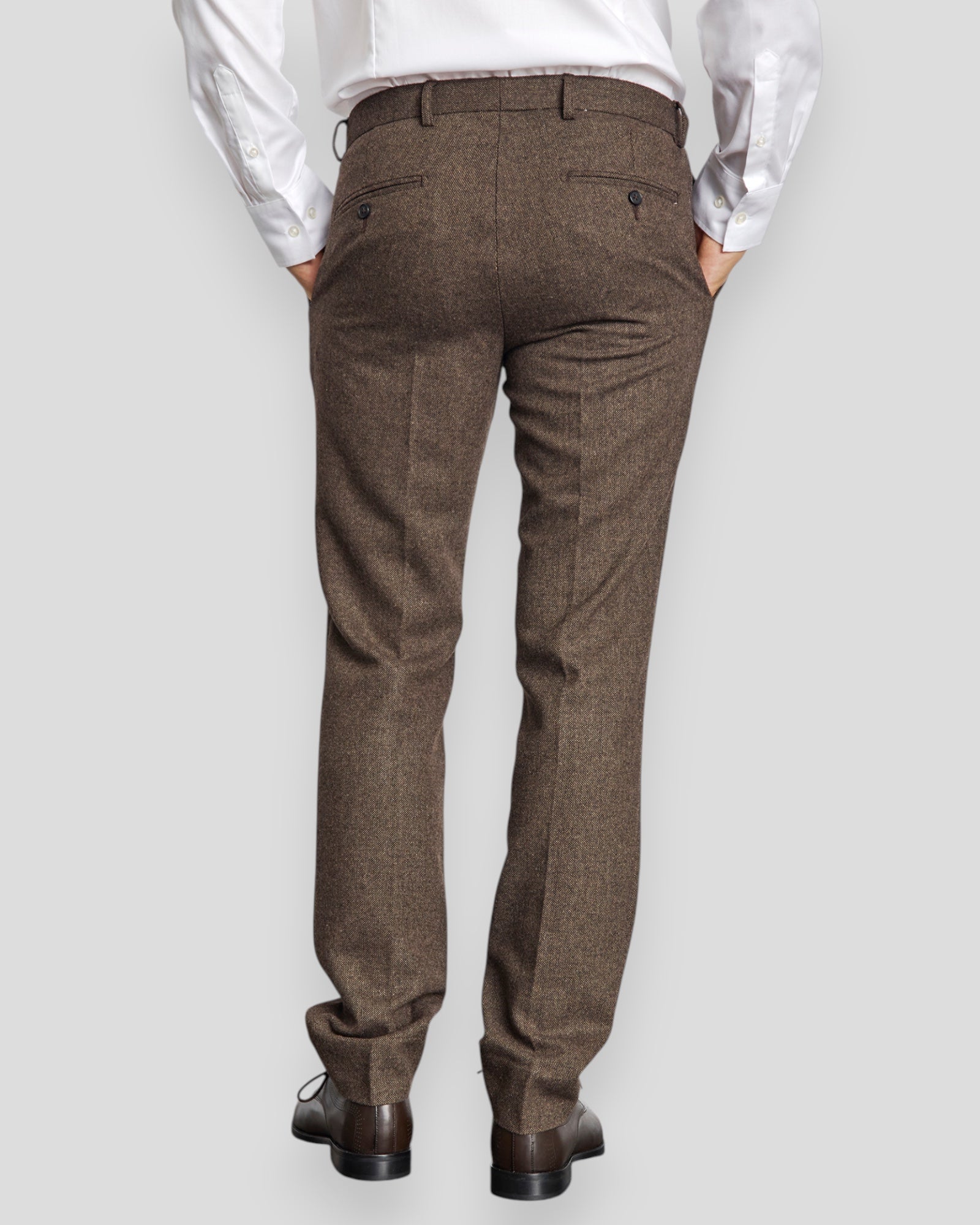 Rapallo Classic Fit Suit Pants - Brown