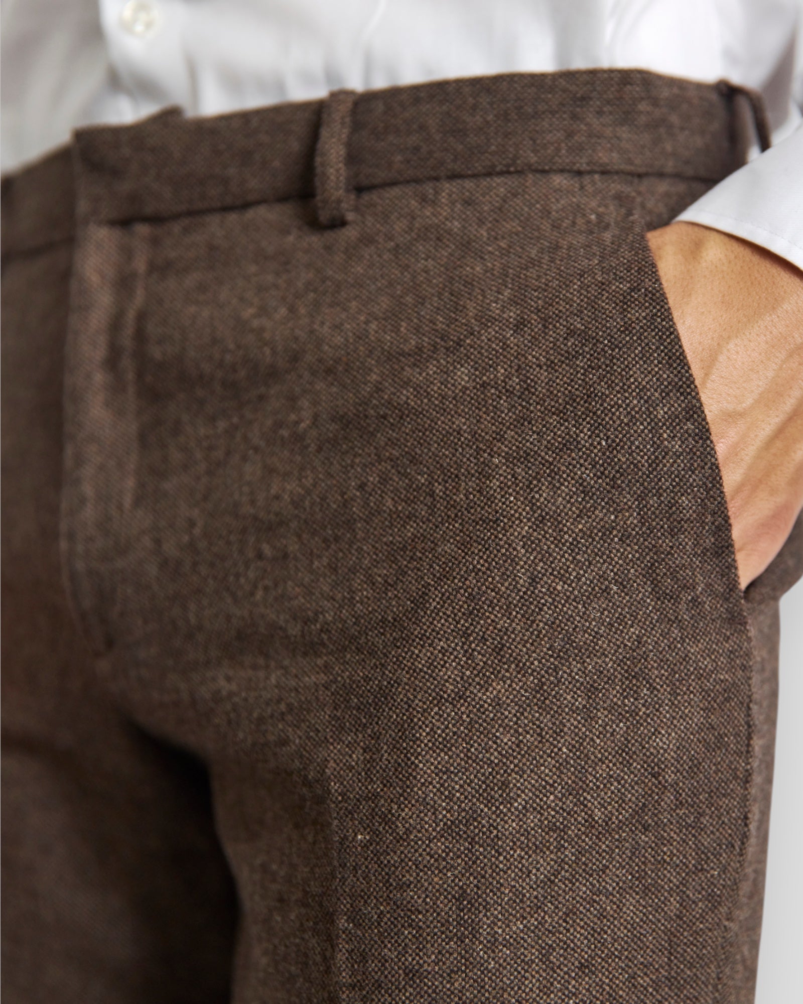Rapallo Classic Fit Suit Pants - Brown
