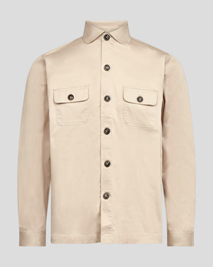 Bruun & Stengade Rocco regular fit overshirt in durable fabric, shown in a casual style with button closures and chest pockets.