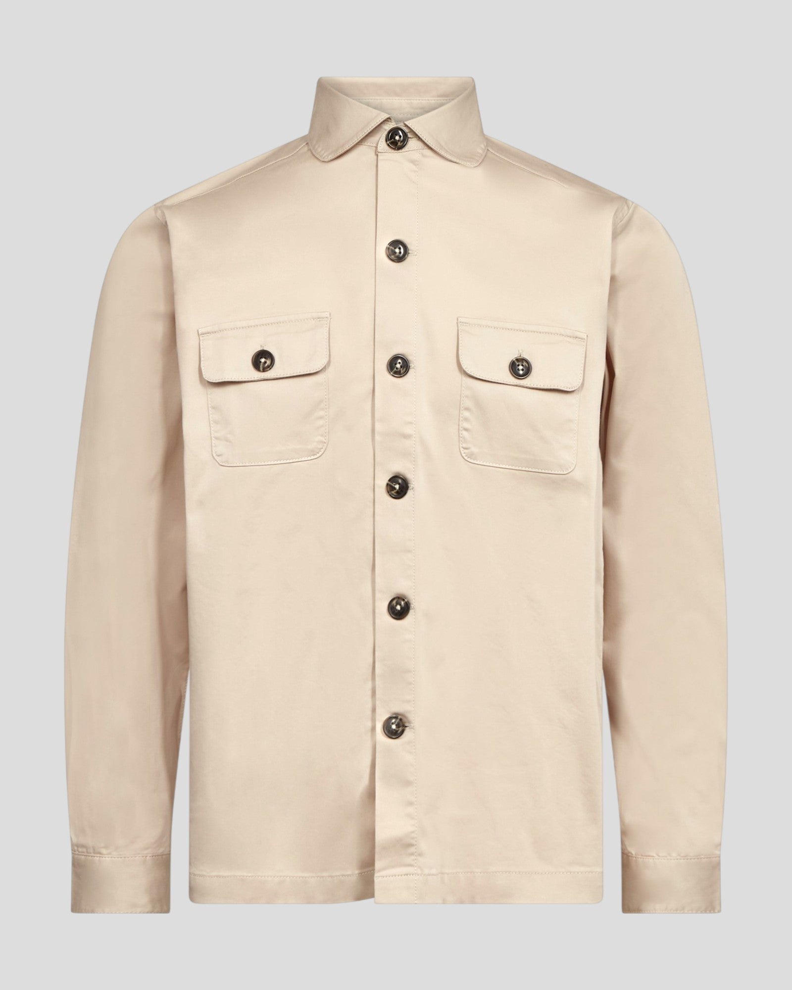 Bruun & Stengade Rocco regular fit overshirt in durable fabric, shown in a casual style with button closures and chest pockets.