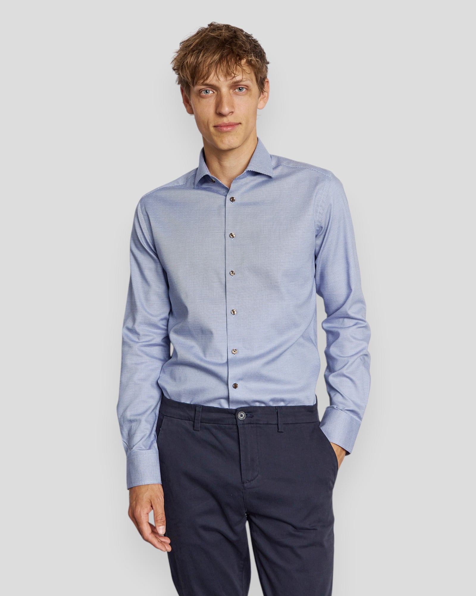 Seager Slim Fit Shirt - Dark Blue