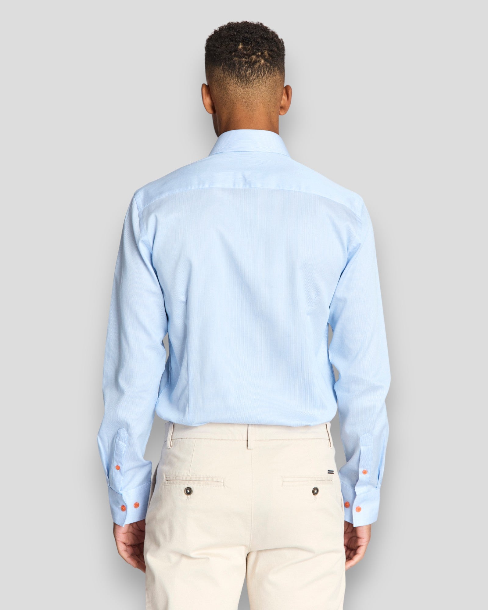 Wael Slim Fit Shirt - Light Blue/White