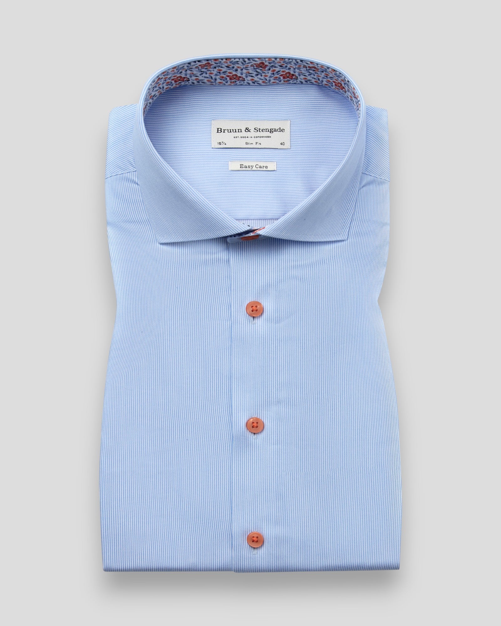 Wael Slim Fit Shirt - Light Blue/White