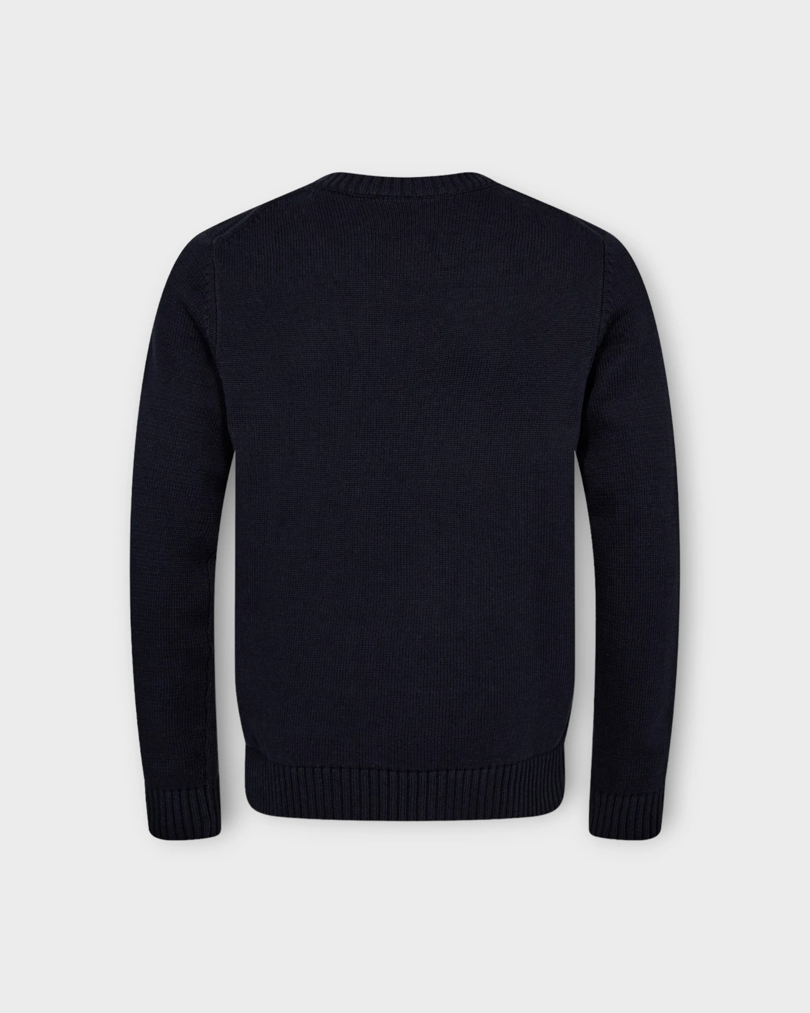 BS Azure Regular Fit Knitwear Navy - Mørkeblå Bruun og Stengade  Herre Strik. Her set bagfra.