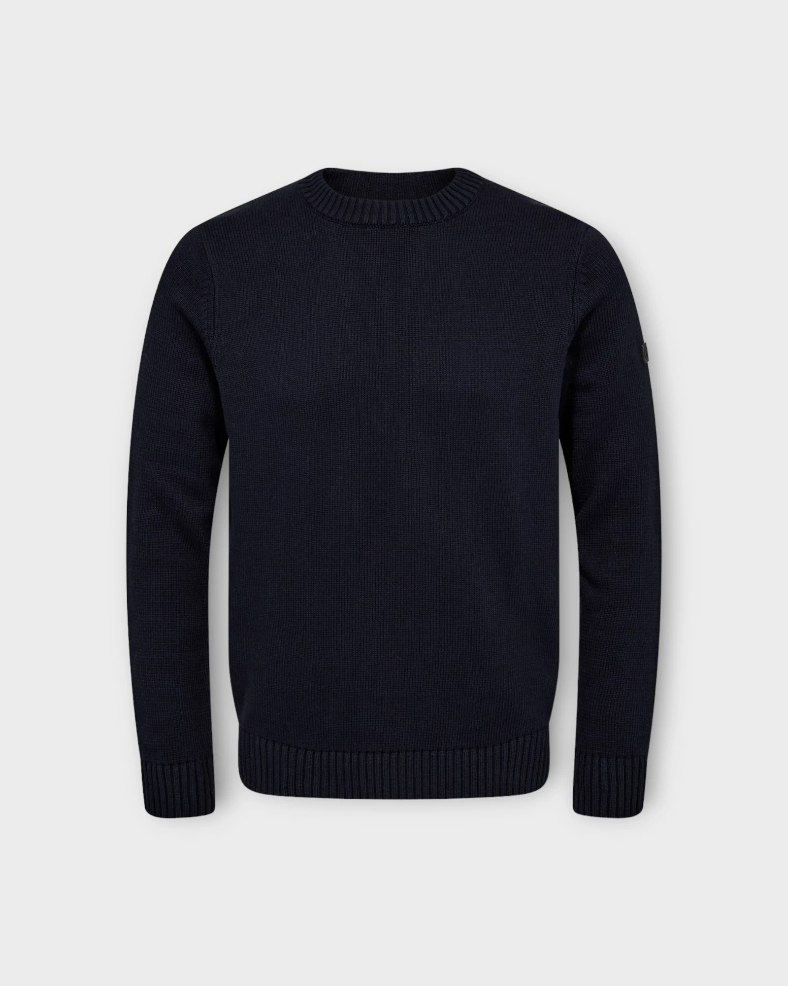 BS Azure Regular Fit Knitwear Navy - Mørkeblå Bruun og Stengade  Herre Strik. Her set forfra.