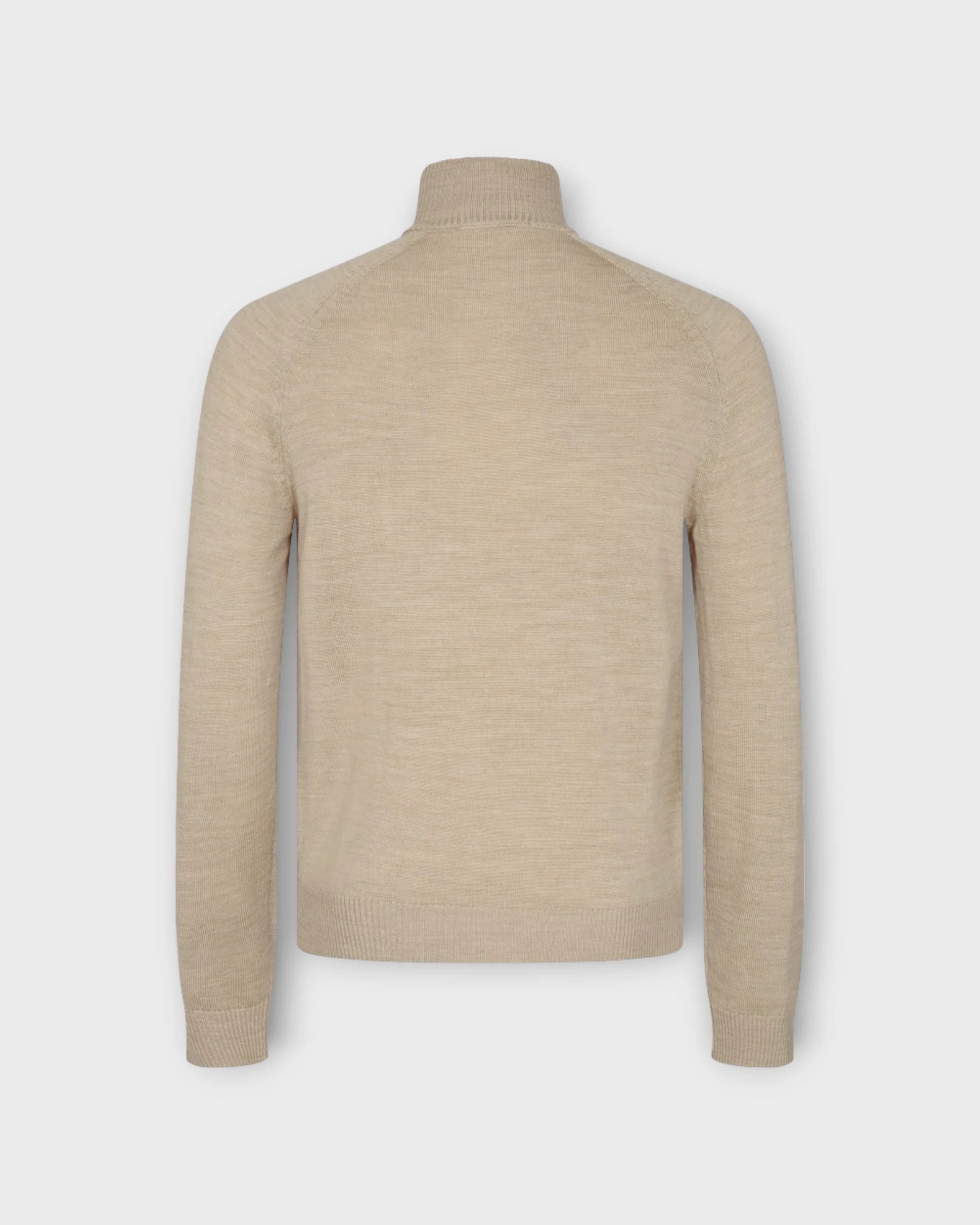 BS Pelle Regular Fit Knitwear Sand - Sandfarvet Bruun & Stengade Half Zip Merino Strik. Her  set bagfra.