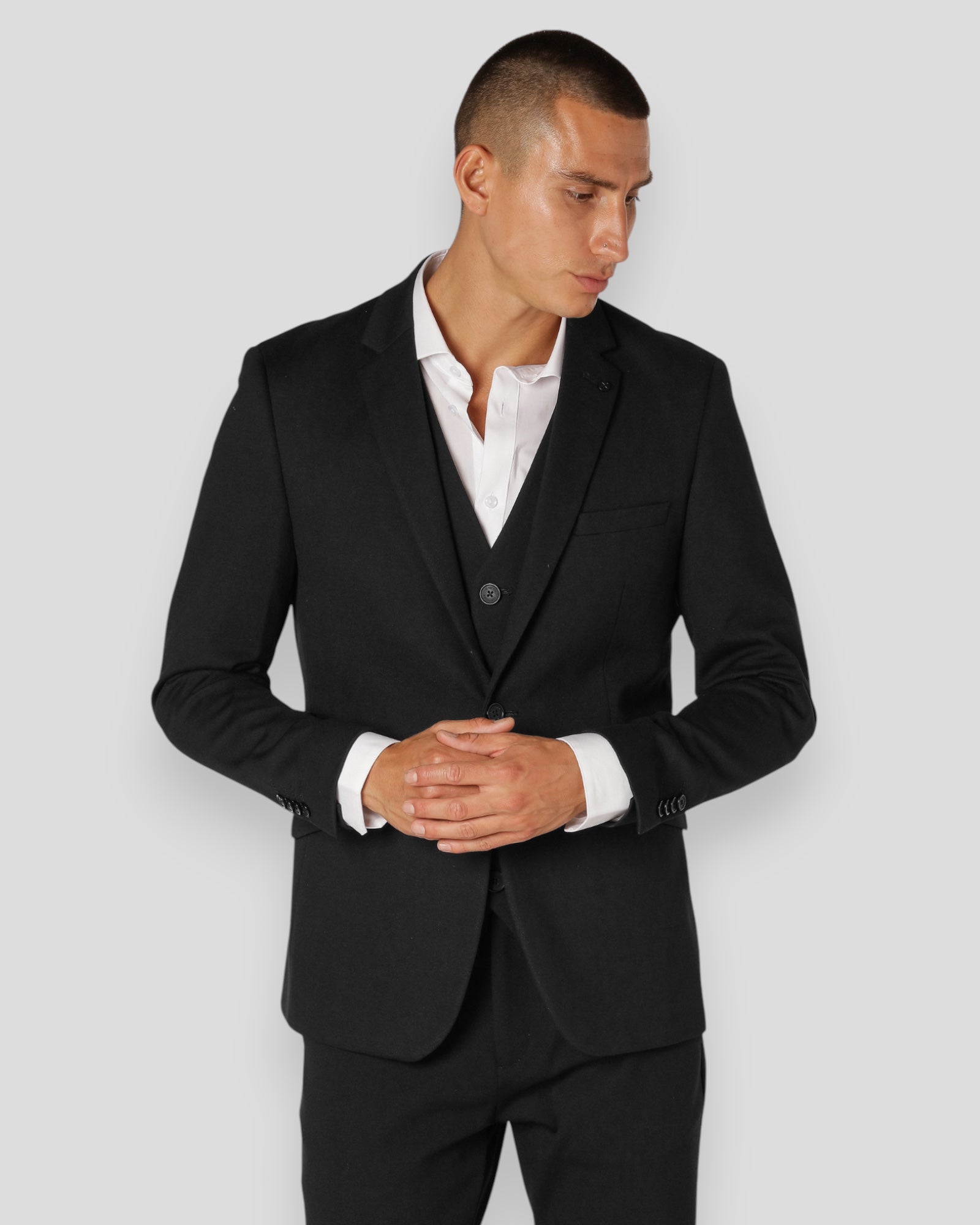 Milano Jersey Blazer - Black
