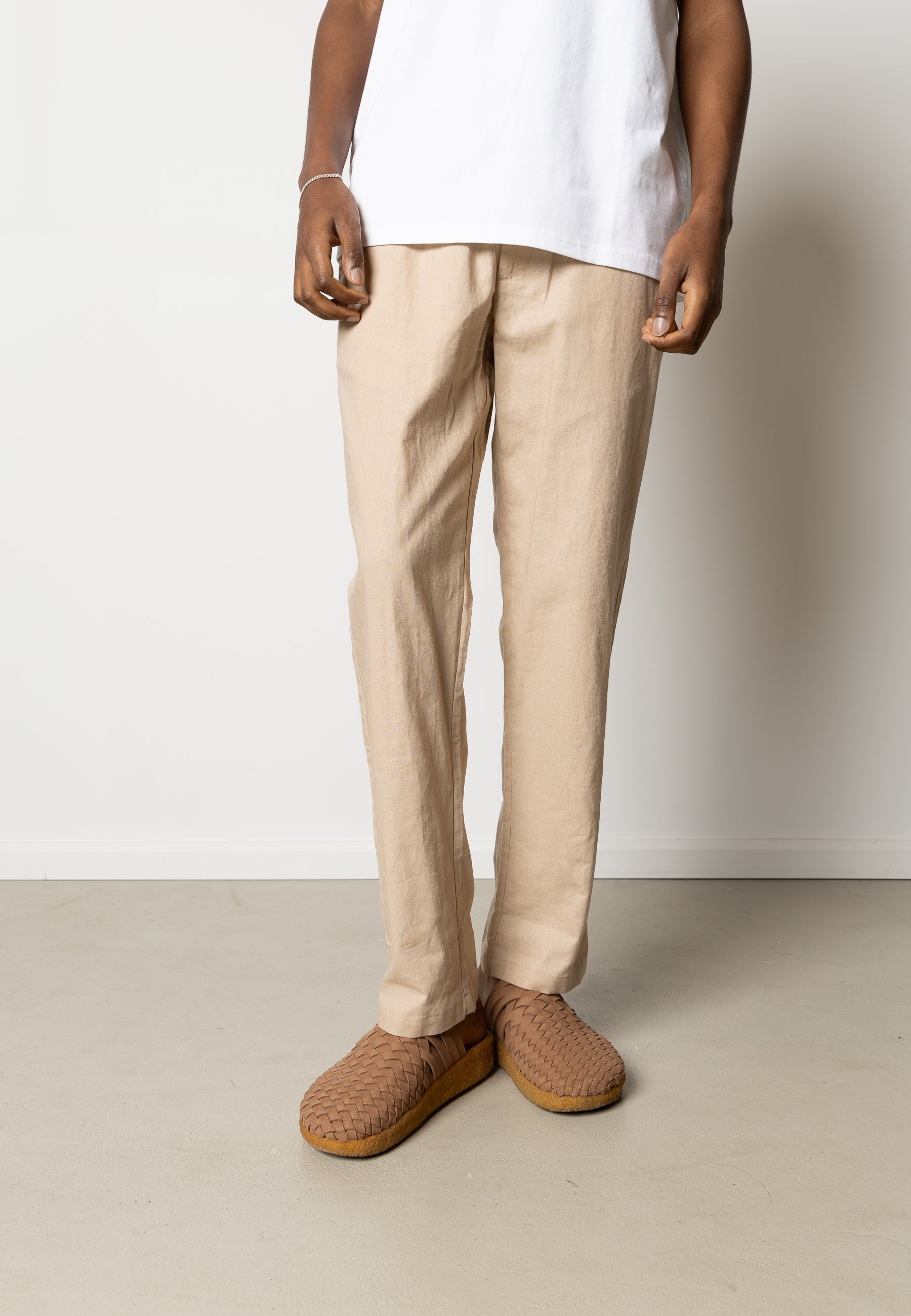 Barcelona Cotton / Linen Pants - Khaki